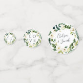 Alabaster Floral Wedding Confetti (Voorkanten)