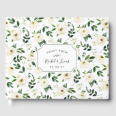 Alabaster Floral Wedding Gastenboek (Voorkant)
