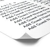 Alabaster Floral Wedding Seating Chart Poster (Hoek)