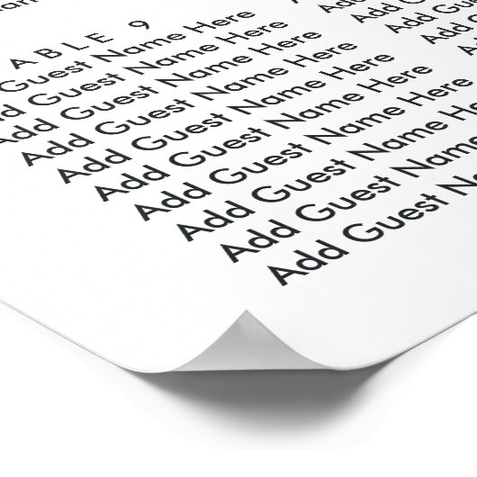 Alabaster Floral Wedding Seating Chart Poster (Hoek)