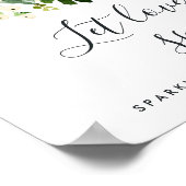 Alabaster Floral Wedding Sparker Sendoff Sign Poster (Hoek)