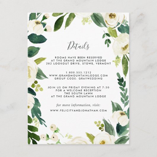 Alabaster Guest Information Kaart (Voorkant)