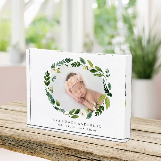 Alabaster Krans Geboortestatistieken Baby Photo Bl Fotoblokken