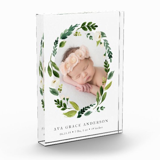Alabaster Krans Geboortestatistieken Baby Photo Bl Fotoblokken (Links)