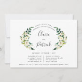 Alabaster Laurel Rehearsal Dinner Invitation Kaart (Voorkant)