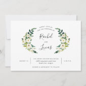 Alabaster Laurel Wedding Uitnodiging (Voorkant)