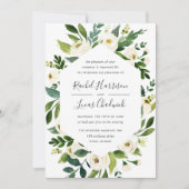 Alabaster | Lijst van witte Floral Kaart (Voorkant)