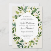 Alabaster | Lijst van witte Floral Kaart (Voorkant)