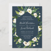 Alabaster | Lijst van witte Floral Kaart (Voorkant)