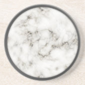 Alabaster Obsidian Pewter Rim marmer onderzetters (Voorkant)