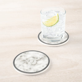 Alabaster Obsidian Pewter Rim marmer onderzetters