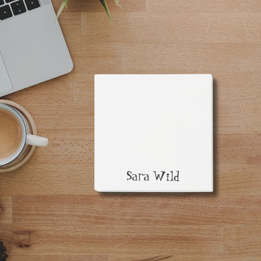 Alabaster Professioneel Minimalistisch Zwart Schri Post-it® Notes