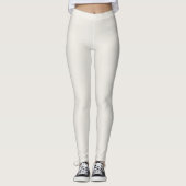 Alabaster Solid Plain Color Leggings (Voorkant)