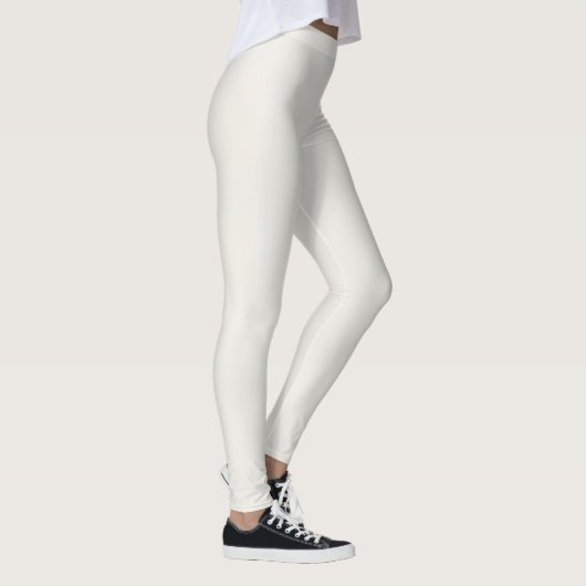 Alabaster Solid Plain Color Leggings (Rechts)