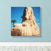 Alabaster Sphinx, Nieuw Koninkrijk Canvas Afdruk (Insitu (Houten vloer))