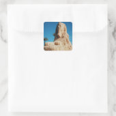 Alabaster Sphinx, Nieuw Koninkrijk Vierkante Sticker (Tas)