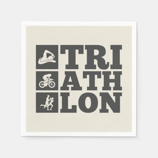 Alabaster · Triathlon Motivatie Partij Servet (Voorkant)