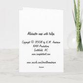 Alabaster vaas met tulpen kaart (Achterkant)