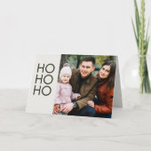 Alabaster White "HO HO HO HO" Feestdagen Kaart (Voorkant)