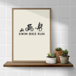Alabaster · Zwemfiets Run Triathlon Icon Series Poster