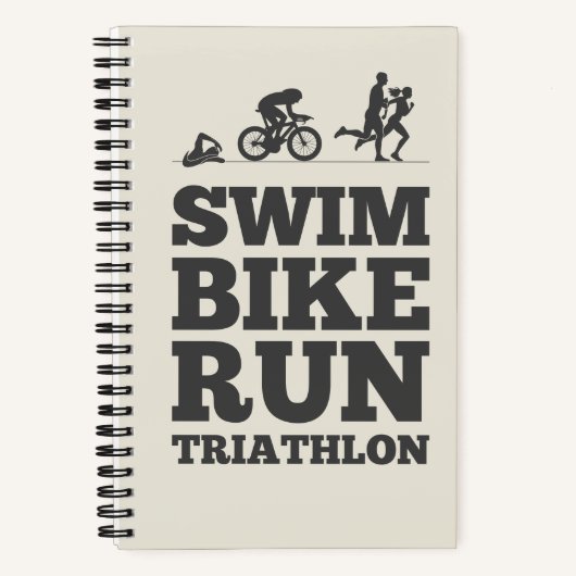 Alabaster · Zwemfiets Run Triathlon Motivatie Notitieboek (Voorkant)
