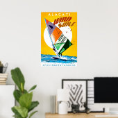 Alacati zomer, Turkije, windenergie, vintage, reiz Poster (Thuiskantoor)