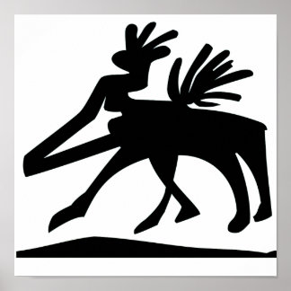 ALACERO | Oude Petroglyf Herten Geest Kunst Poster