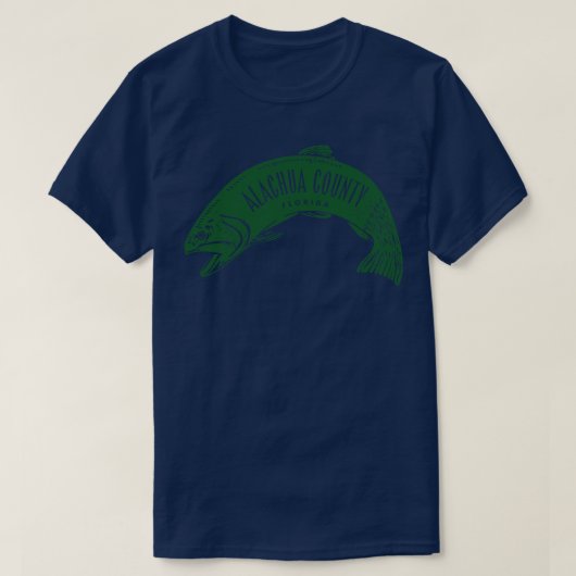 Alachua County Florida Fish Green T-shirt (Design voorkant)