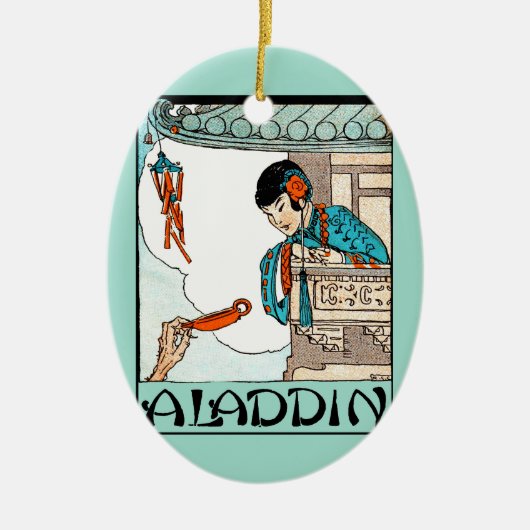Aladdin Chinees  Magische Lantaarn Keramisch Ornament (Voorkant)