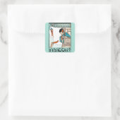 Aladdin Chinees Magische Lantaarn Vierkante Sticker (Tas)