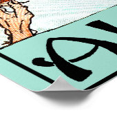 Aladdin Chinese  Magische Illustratie Poster (Hoek)