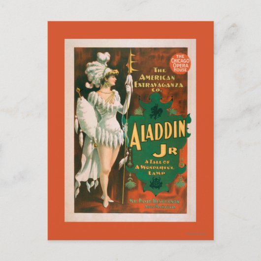 Aladdin Jr. Tale of a Wonderful Lamp Theater 2 Briefkaart (Voorkant)