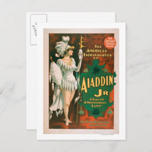 Aladdin Jr. Tale of a Wonderful Lamp Theater 2 Briefkaart (Voorkant / Achterkant)