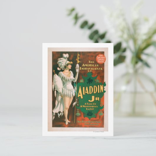 Aladdin Jr. Tale of a Wonderful Lamp Theater 2 Briefkaart (Staand voorkant)