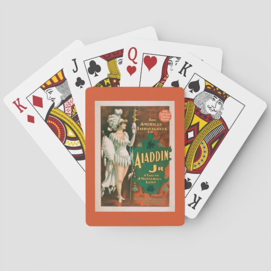 Aladdin Jr. Tale of a Wonderful Lamp Theater 2 Speelkaarten (Achterkant)