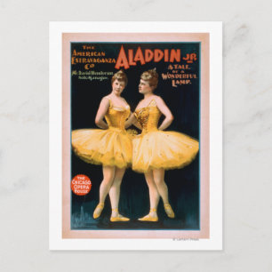 Aladdin Jr. Tale of a Wonderful Lamp Theater Briefkaart