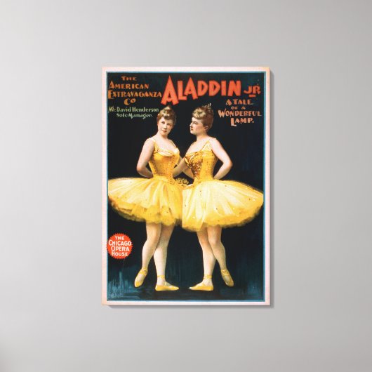 Aladdin Jr. Tale of a Wonderful Lamp Theater Canvas Afdruk (Voorkant)