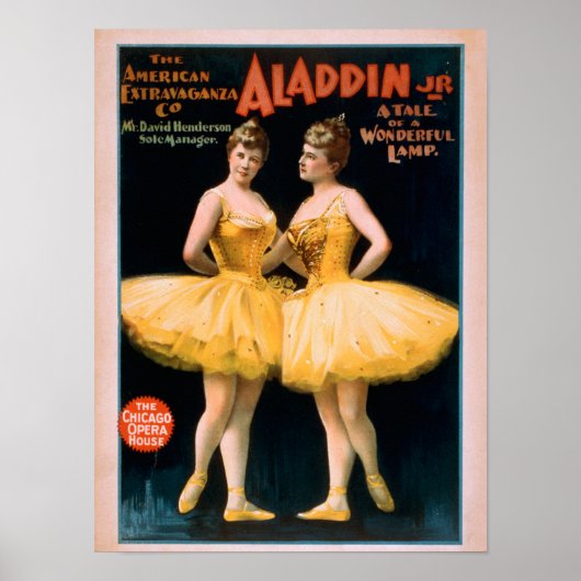 Aladdin Jr. Tale of a Wonderful Lamp Theater Poster (Voorkant)