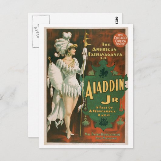 "Aladdin Jr"  theaterBriefkaart Briefkaart (Voorkant / Achterkant)