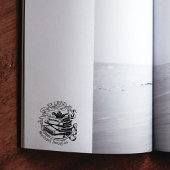 Aladdin Lamp Custom Ex Libris, Boek Rubberstempel