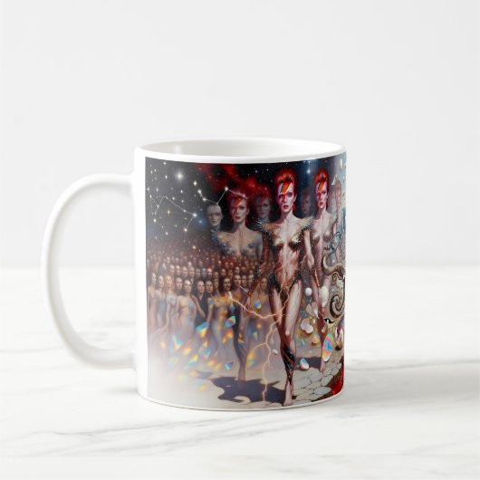 Aladdin Sane Glam Rock Bliksem Surreal Mok (Links)
