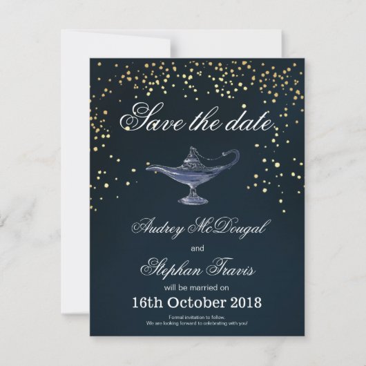 ALADDIN SAVE THE DATE KAART (Voorkant)