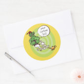 Aladdin's Genie van de Lamp cartoon Ronde Sticker (Envelop)