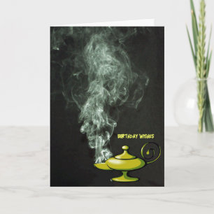 Aladdin's Lamp Birthday Card Kaart