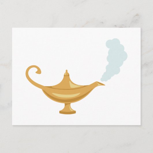 Aladdin's lamp briefkaart (Voorkant)