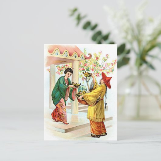 Aladdin's lamp briefkaart (Staand voorkant)