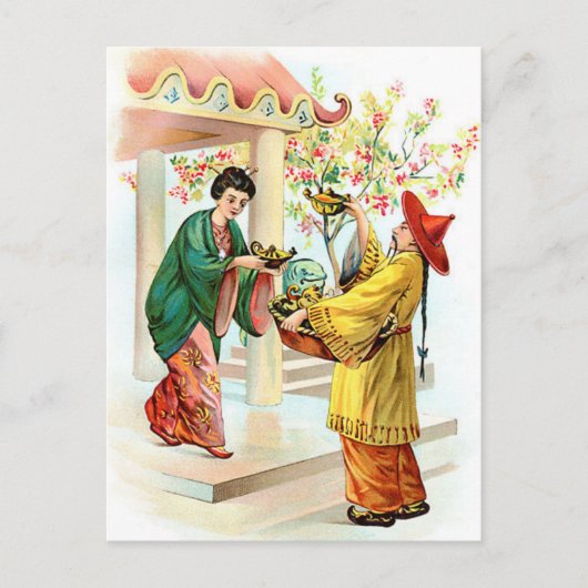 Aladdin's lamp briefkaart (Voorkant)