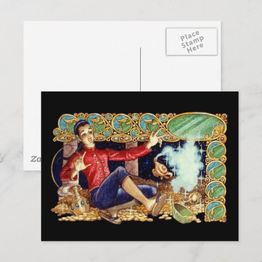 Aladdin's Lamp Briefkaart (Voorkant / Achterkant)