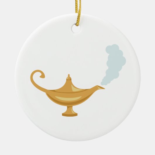 Aladdin's lamp keramisch ornament (Voorkant)