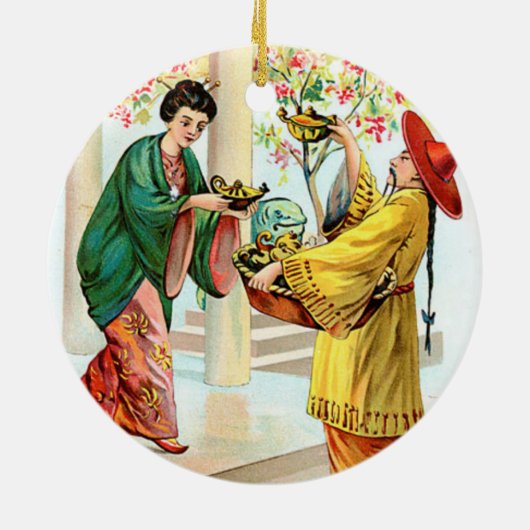 Aladdin's lamp keramisch ornament (Achterkant)